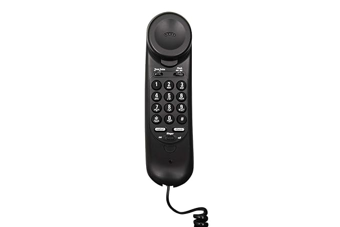Beetel B26 Slim Corded Landline Phone,Ringer Volume Control,Wall/Desk Mountable,Ringer On/Off Switch,Clear Call Quality,Compact Design,Tone Pulse/Flash/Redial Function (Made in India) (Black)(B26) - Image 3