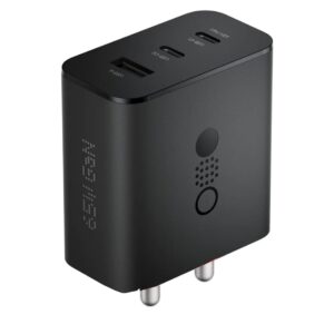 : CMF BY NOTHING 65 W Gan 3 A Multiport Backcase for Mobile USB Type A Charger (Dark Grey)