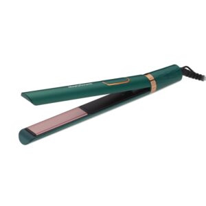 : Morphy Richards KeraFlow HS3500 Keratin Premium Hair Straightener| Floating Keratin Ceramic Plates|5 Temp Settings|Free Travel Friendly Storage Pouch| 2-Yr Warranty by Brand|Metallic Green & Gold|Gift for Her