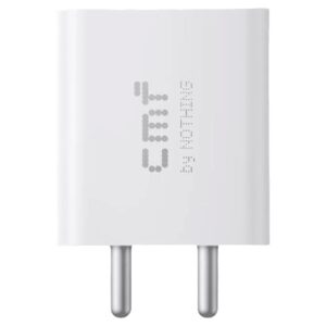 : CMF by Nothing 33W Type-C Power Fast Charger Adapter | Compatible with CMF Phone 1, Nothing Phone 2a Plus, Phone 2a, Phone 2, Phone 1 | Quick Charge 3A Wall Charging for Android (White, Without Cable)