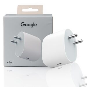 : 45W USB-C Fast Charger Adapter by DiHines | Compatible with Pixel 10/10 Pro, 9 Pro/9/9a, 8 Pro/8/8a, 7 Pro/7/7a, 6 Pro/6/6a, Pixel Fold, Pixel Tablet, Chromebooks & Laptops | Quick Charge (White)