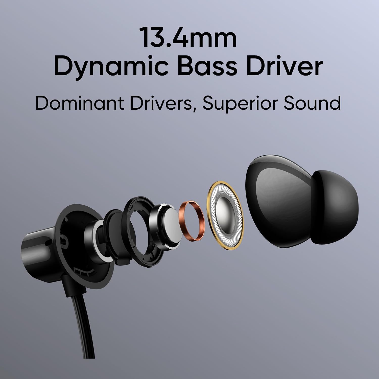 : realme Buds Wireless 3 Neo in Ear Bluetooth Neckband with 13.4 Mm Dynamic Bass Boost Driver,Upto 32 Hours Playback,Fast Charge,Ai Enc,45Ms Low Latency,Ip55 Dust&Water Resistannt&Bluetooth V 5.4 Black - Image 3