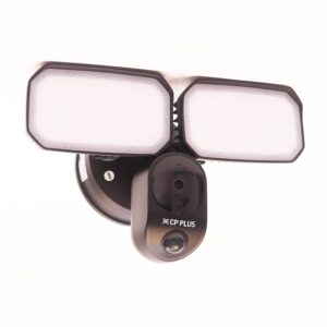 : CP PLUS 4MP Outdoor Wi-fi Floodlight Camera | 110° Angle of View | Built-in Mic | Night Vision | SD Storage (up to 128) | Night Vision | IP Ratings – IP65 | Spot Light Distance 5Mtr | CP-F41A