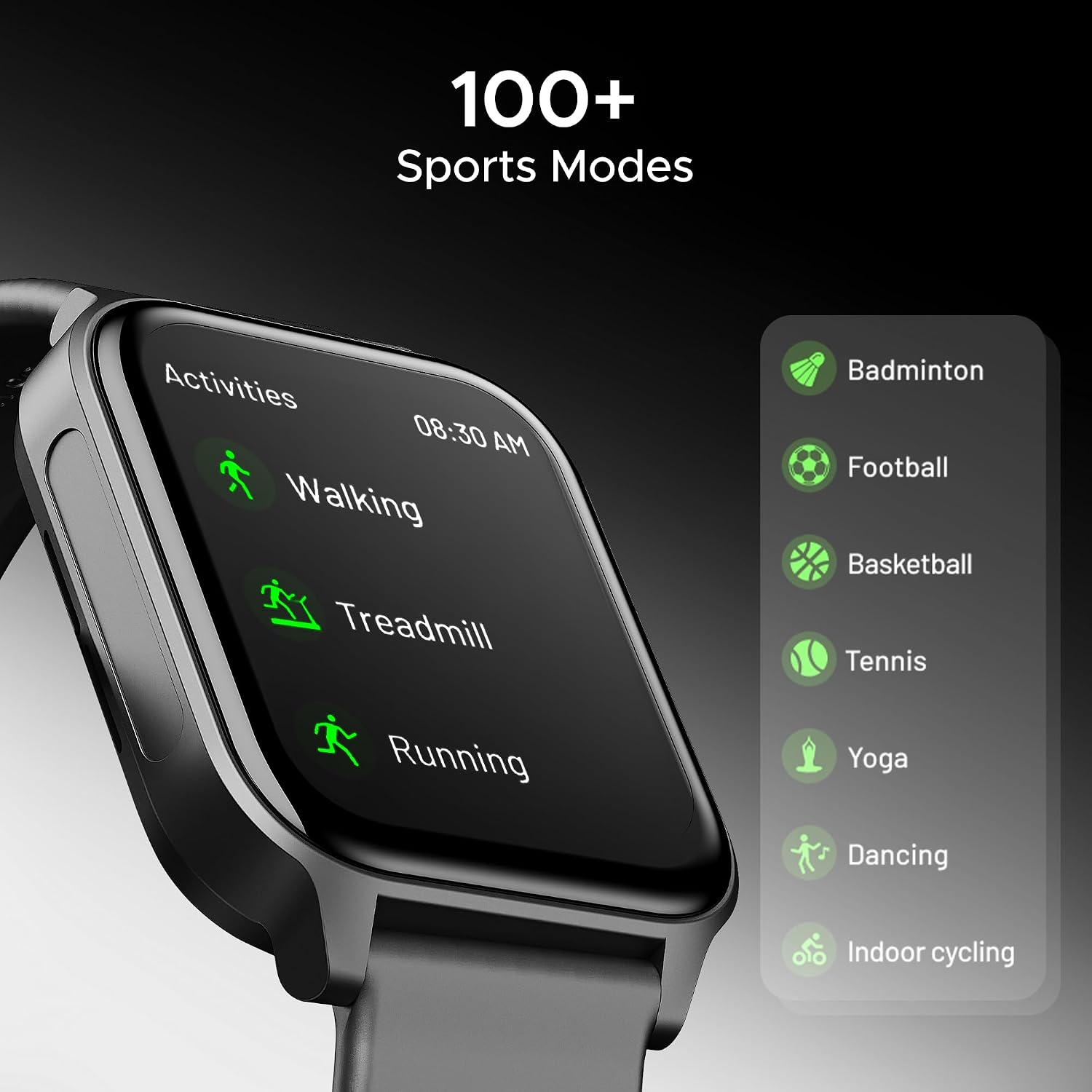 boAt Wave Call 2 Plus Smart Watch w/Bilingual Support (Hindi/English), 1.96”(4.97 cm) HD Display, BT Calling, 100+Sports Modes, Animated Watch Faces, Voice Assistant(Active Black) - Image 7