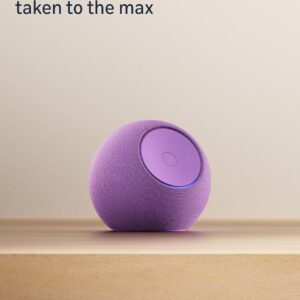 All-new Echo Dot Max, Alexa speaker with 3X bass and room-filling sound, hands-free smart home management, Bluetooth, Amethyst