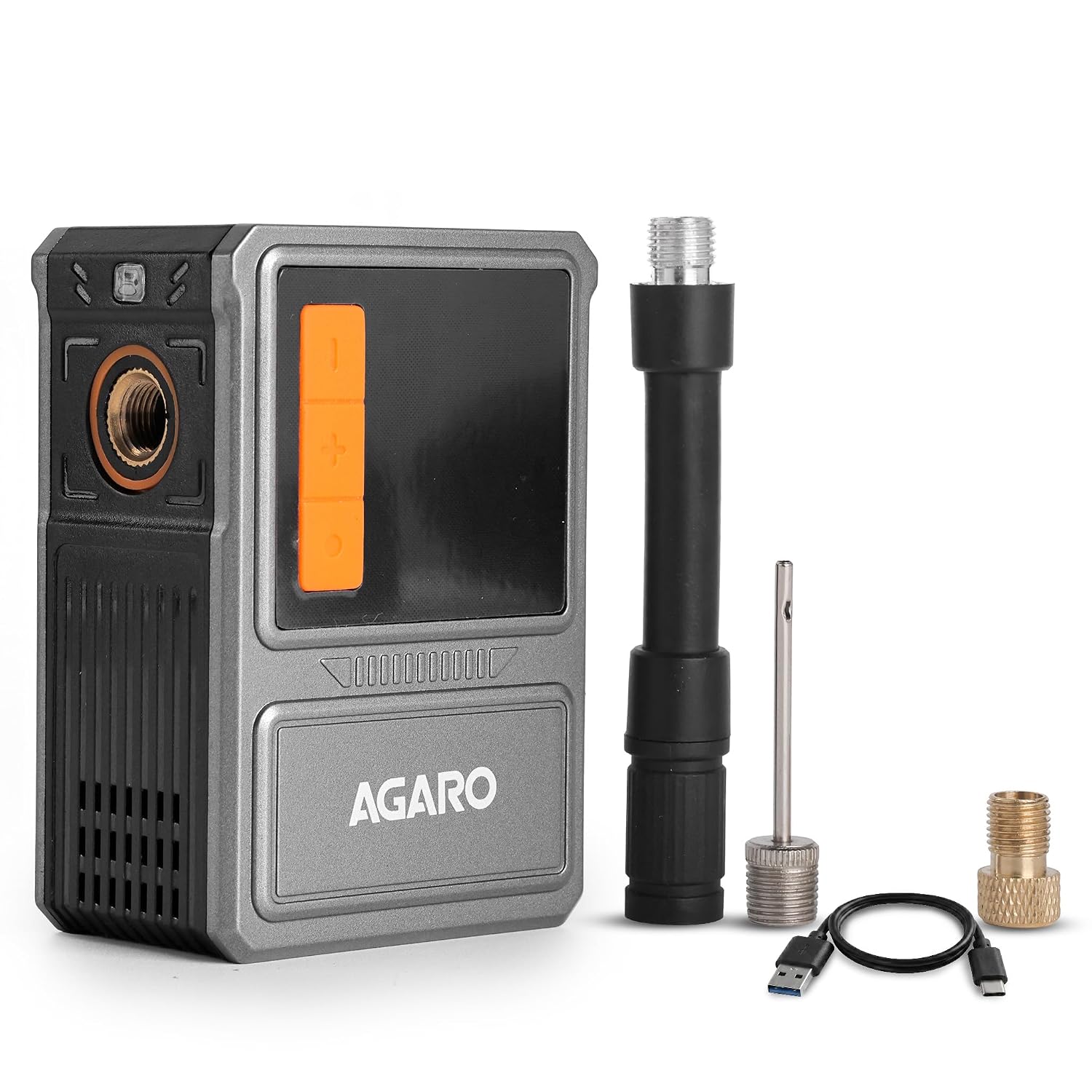 : AGARO Atom Cordless Tyre Inflator, 150 PSI, 4500mAh Battery, Auto Shut-Off, Digital Display, LED Light, USB-C Chargin - Image 8