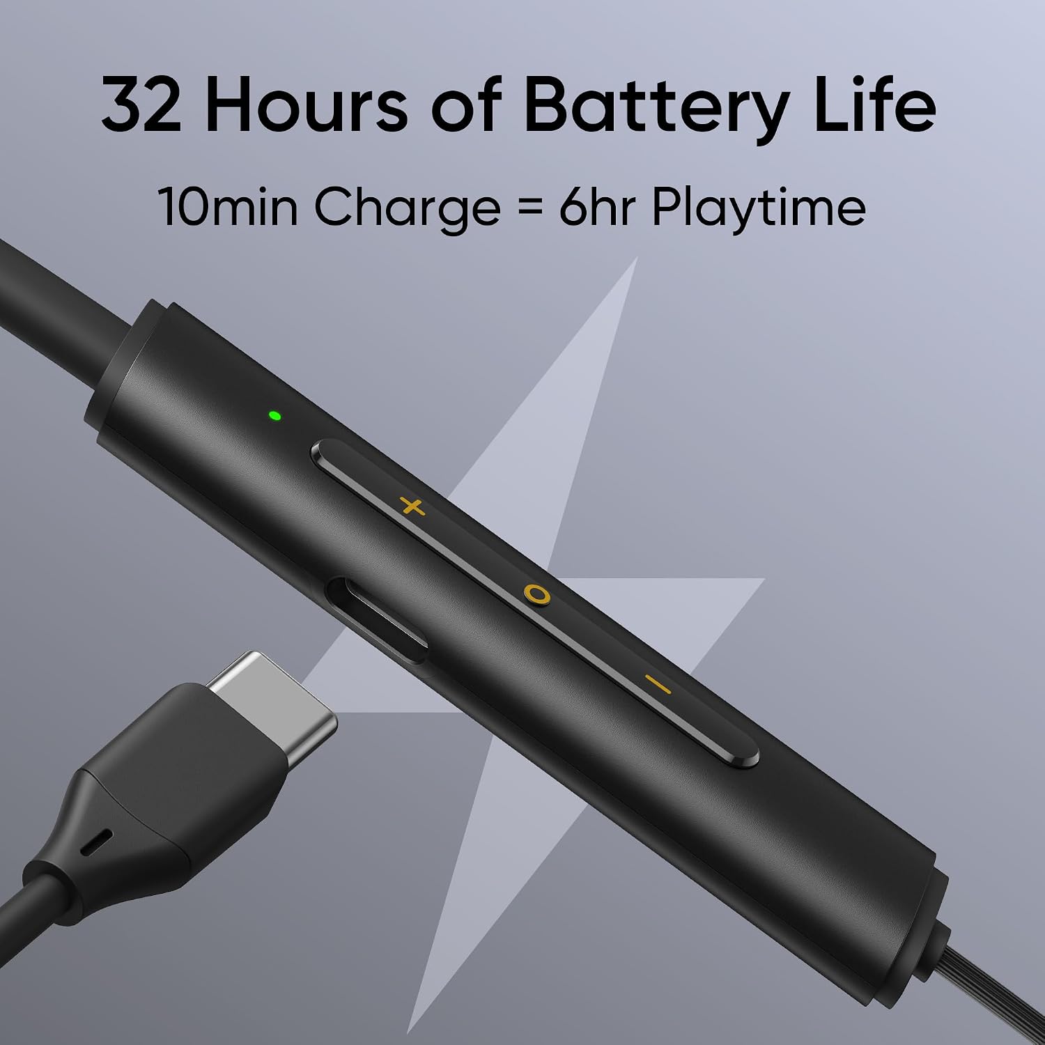 : realme Buds Wireless 3 Neo in Ear Bluetooth Neckband with 13.4 Mm Dynamic Bass Boost Driver,Upto 32 Hours Playback,Fast Charge,Ai Enc,45Ms Low Latency,Ip55 Dust&Water Resistannt&Bluetooth V 5.4 Black - Image 4