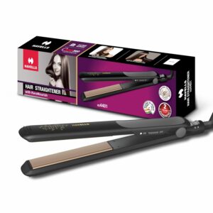 : Havells HS4401 KeraNourish Straightener with LED indicator, Instant Heating Technology, for all hair types,World wide voltage compatible (black)