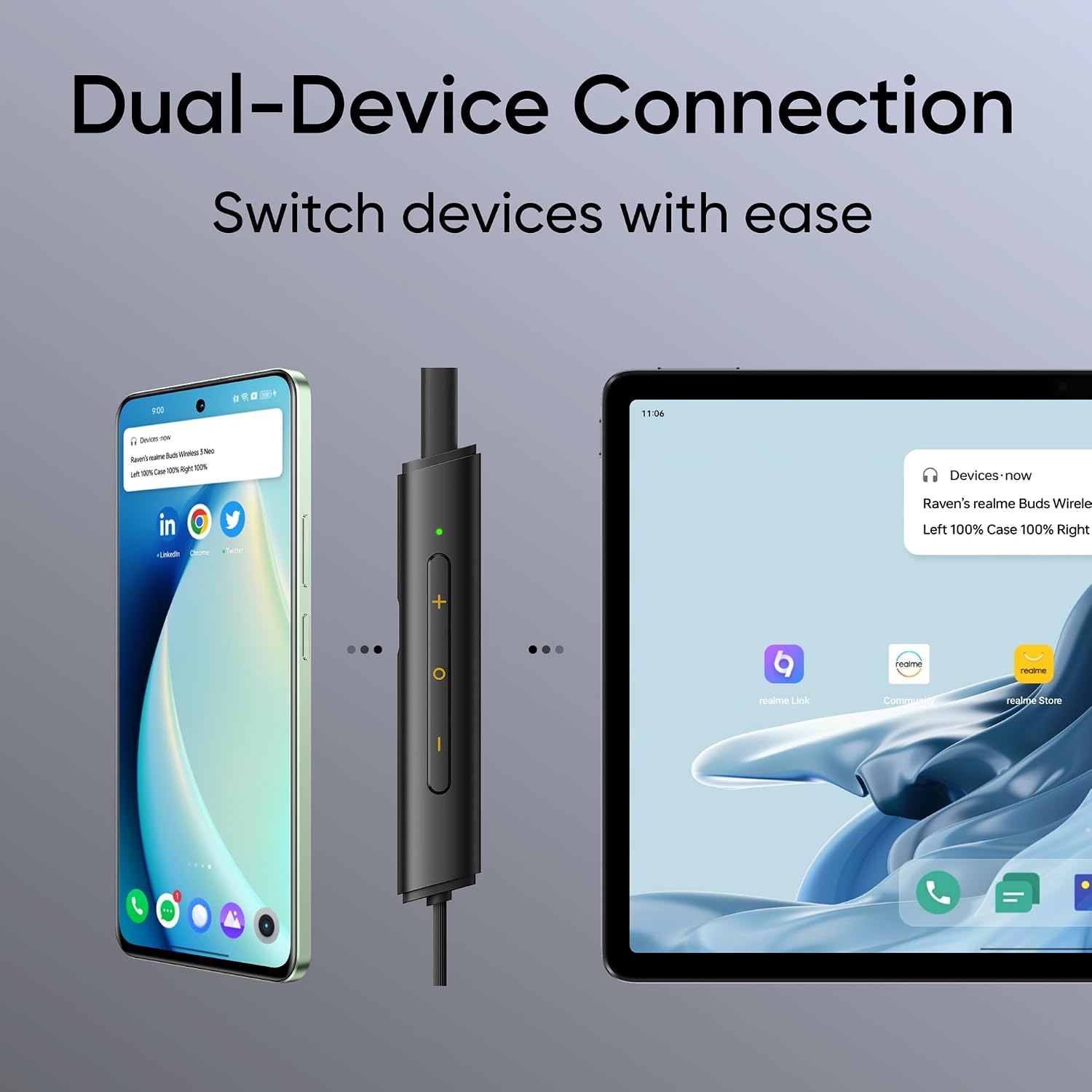 : realme Buds Wireless 3 Neo in Ear Bluetooth Neckband with 13.4 Mm Dynamic Bass Boost Driver,Upto 32 Hours Playback,Fast Charge,Ai Enc,45Ms Low Latency,Ip55 Dust&Water Resistannt&Bluetooth V 5.4 Black - Image 6