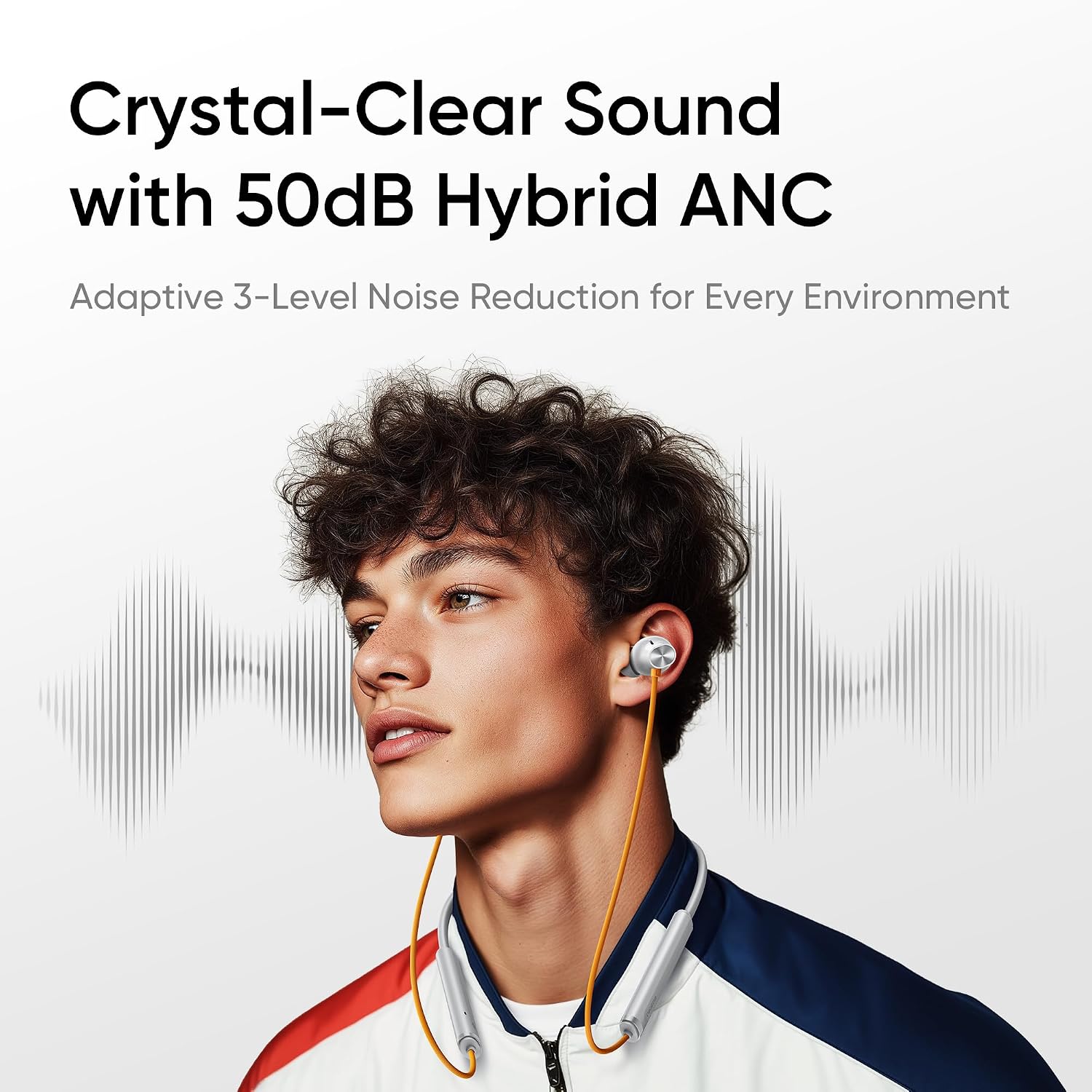 : realme Buds Wireless 5 ANC in Ear Bluetooth Headphones,50dB ANC, 13.6mm Dynamic Bass Driver,360° Spatial Audio,45ms Low Latency,Upto 38hrs Playback,IP55 Rating,Dual Device Connection (Midnight Black) - Image 3