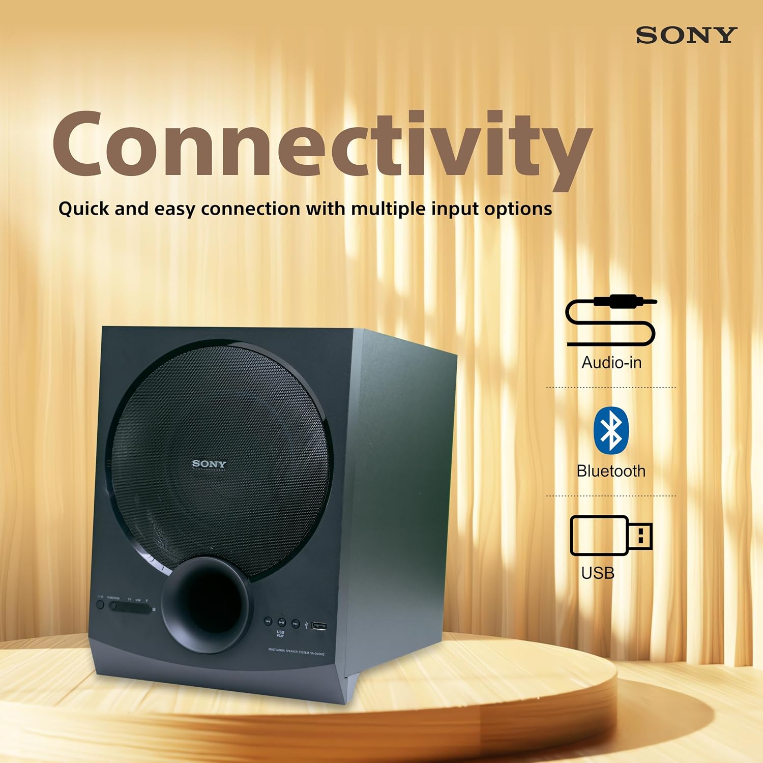: Sony SA-D40M2 All in One 4.1ch Home Theatre System with 100W Power Output and Powerful Subwoofer – Black (Model no.YY2090C) - Image 7