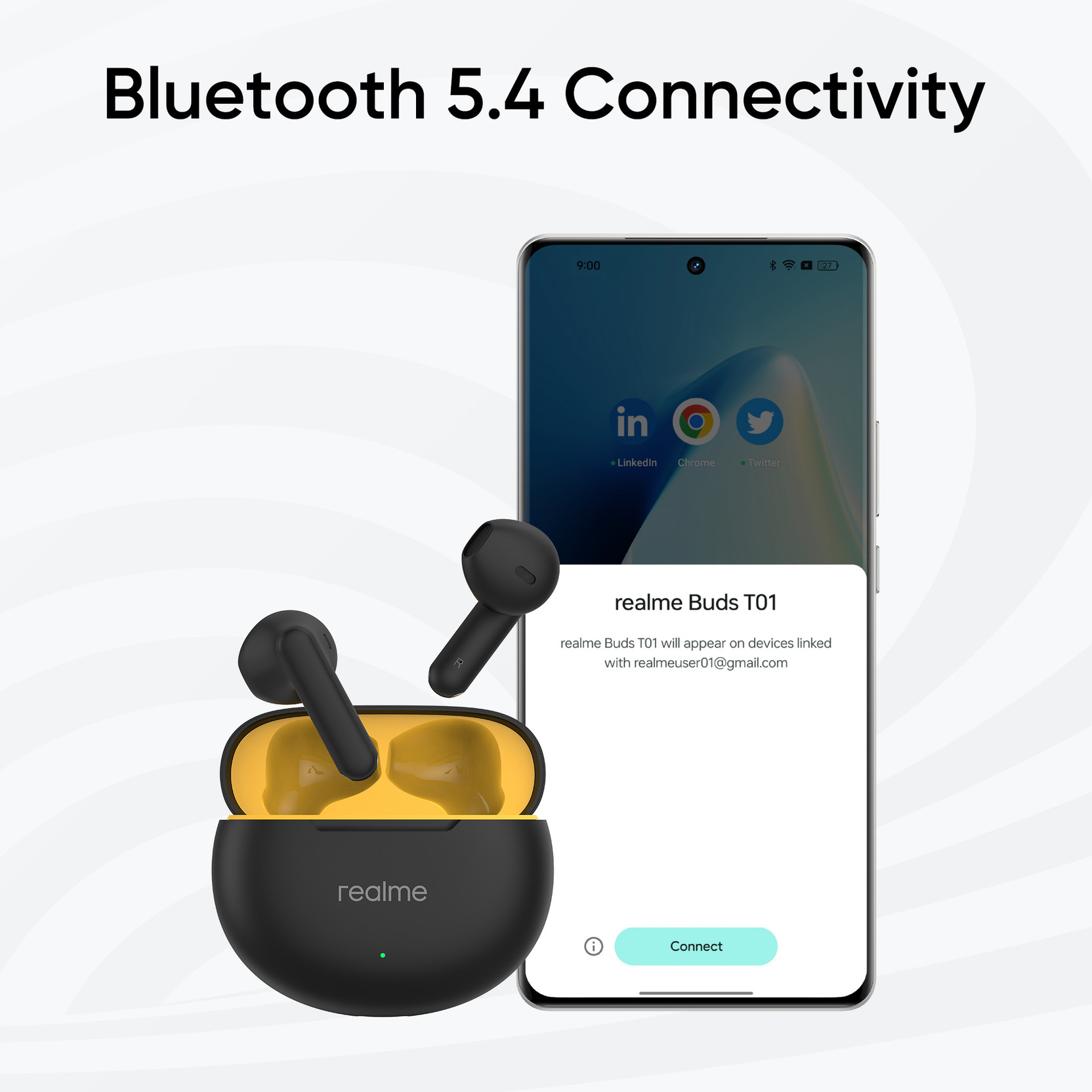 realme Buds T110 (RMA2306) with AI ENC for calls, 38 hours of Playback and Deep Bass Bluetooth Price in India - Buy realme Buds T110 (RMA2306) with AI ENC for calls, 38 hours of Playback and Deep Bass Bluetooth Online - realme - Image 5