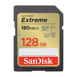 SanDisk SDSDXVA-128G-GNCIN Extreme 128 GB SDXC Class 10 180 MB/s  Memory Card Compatible with Camera, Computer