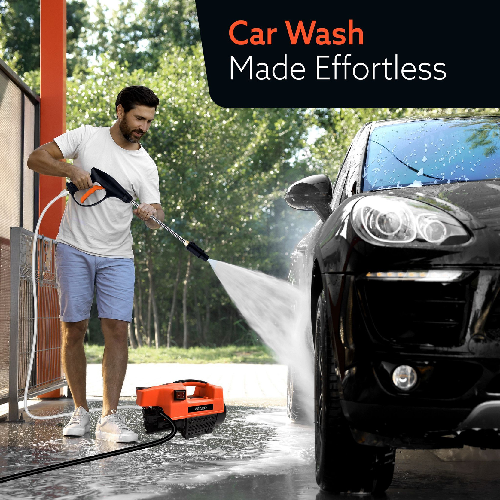 AGARO Supreme 1800 Watt, 120 Bar, 6.5L/Min Flow Rate, 8 Mtr Hose, Car & Bike, High Pressure Washer Price in India - Buy AGARO Supreme 1800 Watt, 120 Bar, 6.5L/Min Flow Rate, 8 Mtr Hose, Car & Bike, High Pressure Washer online - Image 5