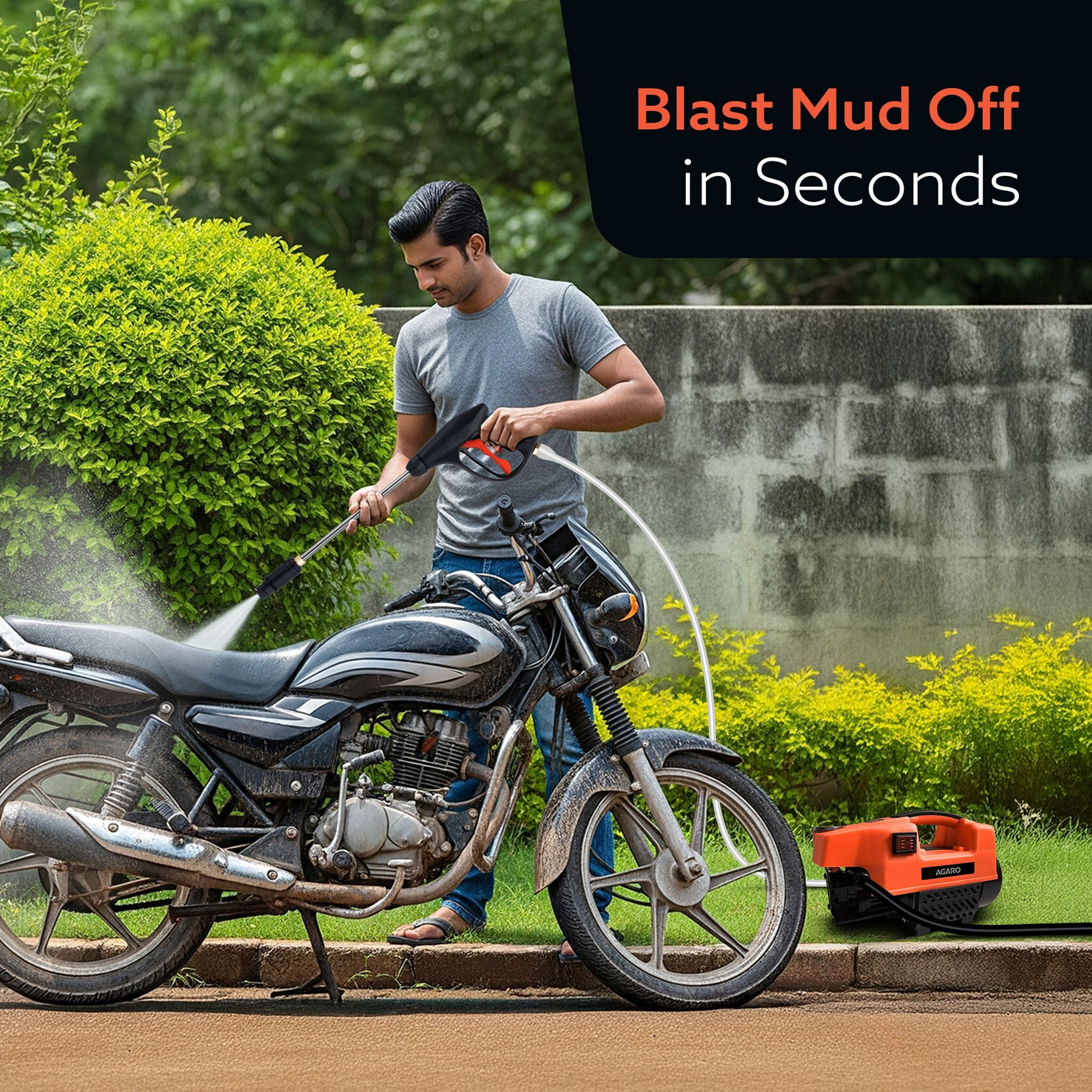 AGARO Supreme 1800 Watt, 120 Bar, 6.5L/Min Flow Rate, 8 Mtr Hose, Car & Bike, High Pressure Washer Price in India - Buy AGARO Supreme 1800 Watt, 120 Bar, 6.5L/Min Flow Rate, 8 Mtr Hose, Car & Bike, High Pressure Washer online - Image 4