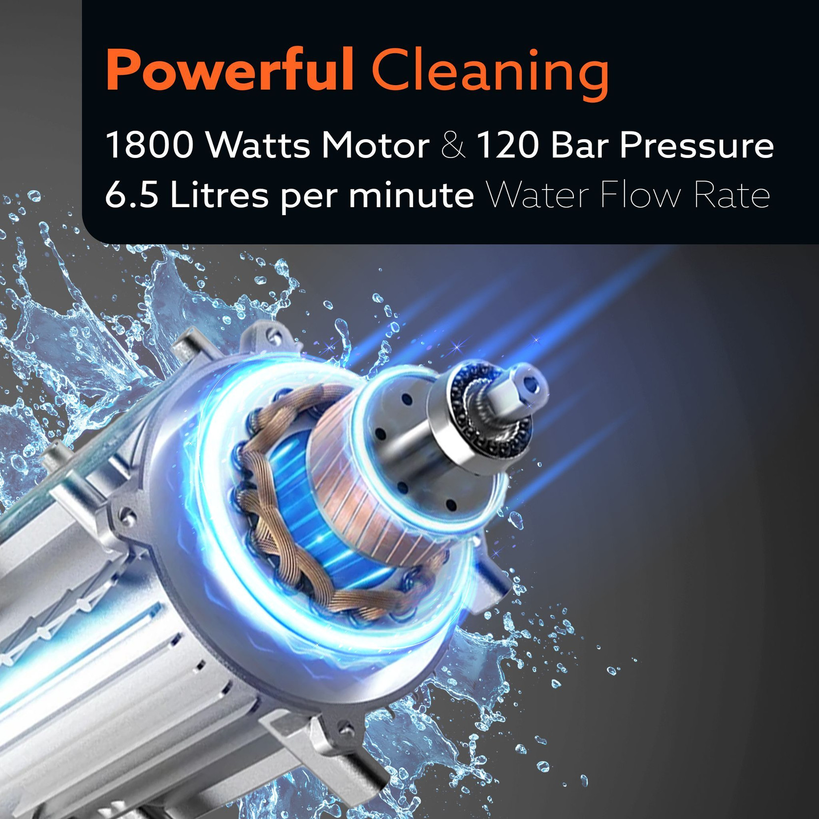 AGARO Supreme 1800 Watt, 120 Bar, 6.5L/Min Flow Rate, 8 Mtr Hose, Car & Bike, High Pressure Washer Price in India - Buy AGARO Supreme 1800 Watt, 120 Bar, 6.5L/Min Flow Rate, 8 Mtr Hose, Car & Bike, High Pressure Washer online - Image 3